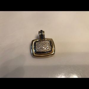 Diamond and sapphire slide pendant